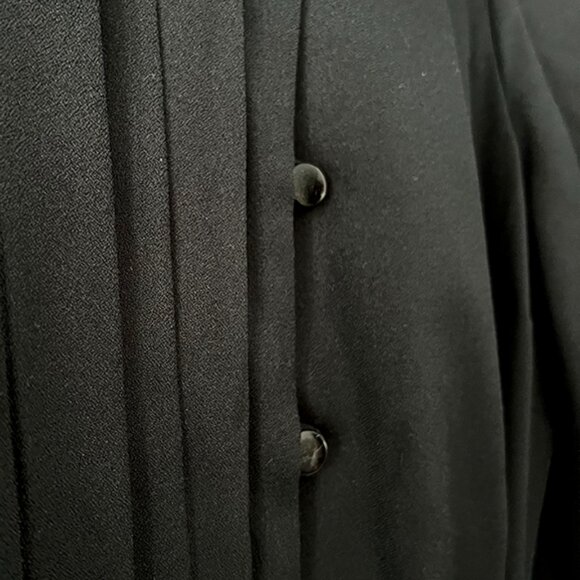 VINTAGE • Sherri Classic, black dress, unlined, sz 10/12 - Picture 4 of 6